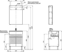 Aquanet Мебель для ванной Алвита New 60 1 ящик 2 дверцы белая матовая – фотография-15